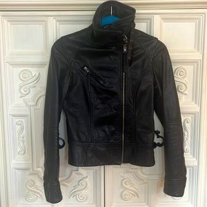 All Saints Black leather jacket Size 2